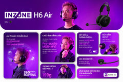 INZONE H6 Air | Tai nghe chơi game mở open-back có dây