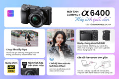 Máy ảnh ống kính E-mount α6400 sử dụng Cảm biến APS-C (ST)